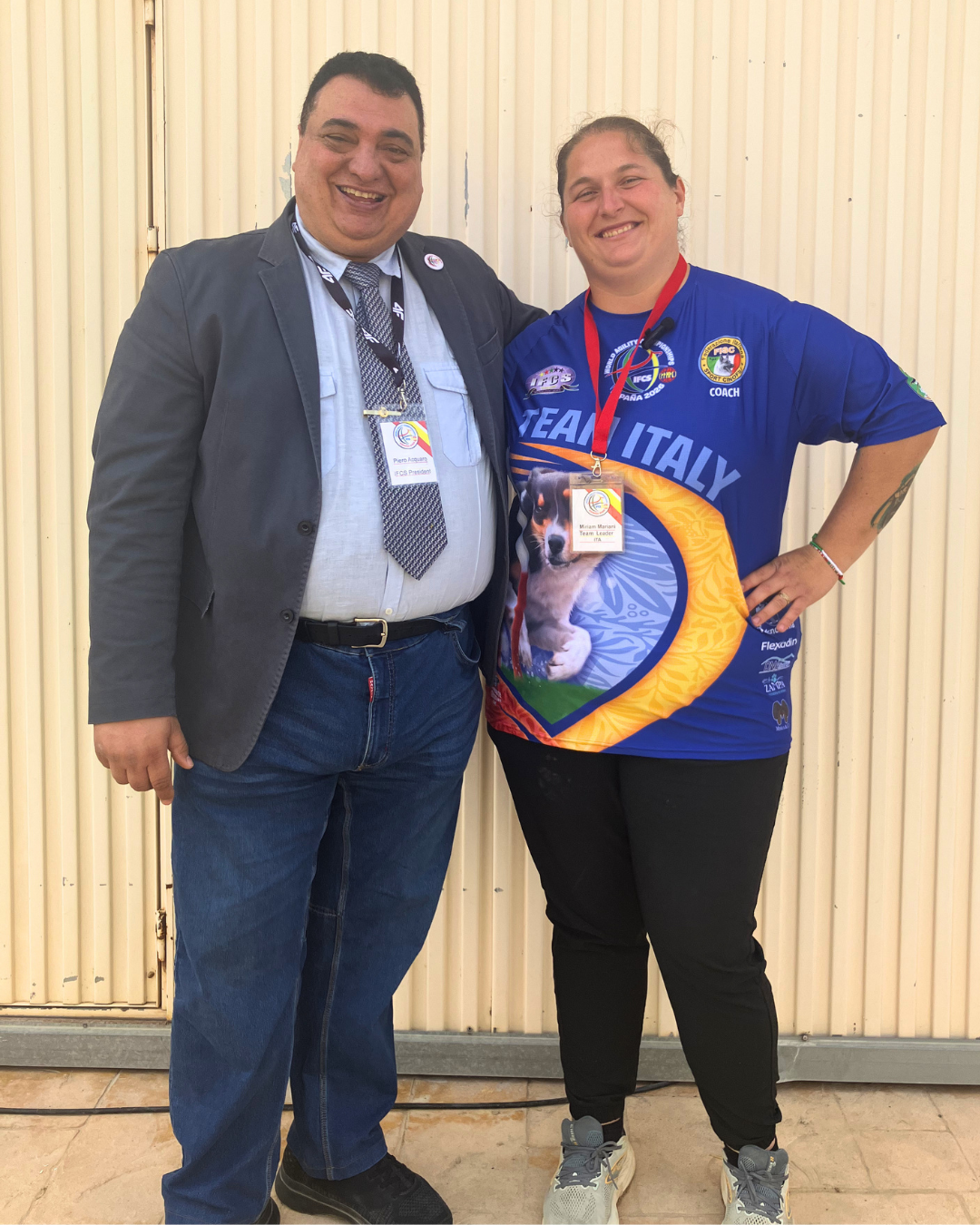 Miriam Mariani con il presidente FISC e IFCS Piero Acquaro